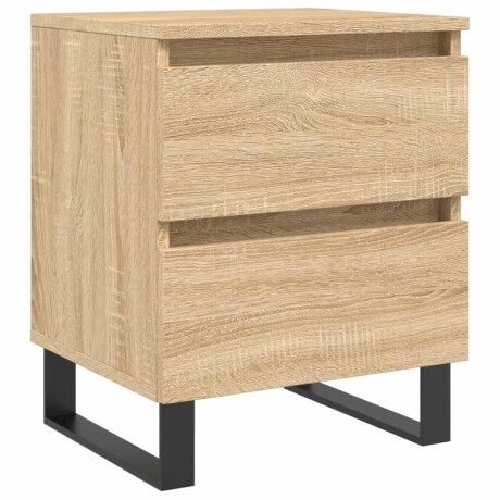 vidaXL Nachtkastje 40x35x50 cm bewerkt hout sonoma eikenkleurig afbeelding2 - 1