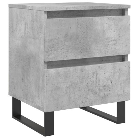 vidaXL Nachtkastje 40x35x50 cm bewerkt hout betongrijs afbeelding2 - 1