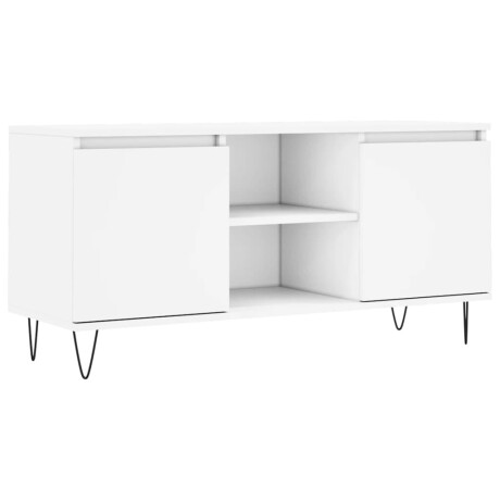 vidaXL Tv-meubel 104x35x50 cm bewerkt hout wit afbeelding2 - 1