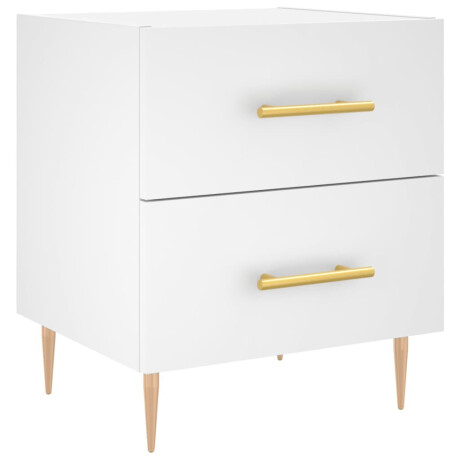 vidaXL Nachtkastje 40x35x47,5 cm bewerkt hout wit afbeelding2 - 1