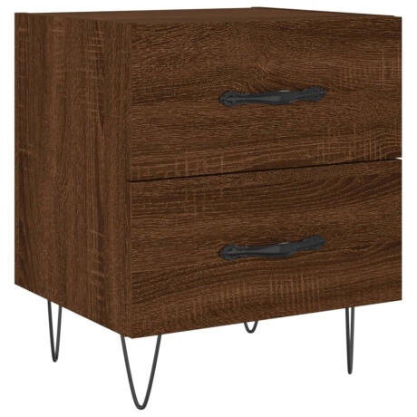 vidaXL Nachtkastje 40x35x47,5 cm bewerkt hout bruin eikenkleur afbeelding2 - 1