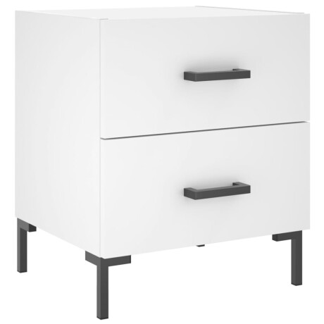 vidaXL Nachtkastje 40x35x47,5 cm bewerkt hout wit afbeelding2 - 1