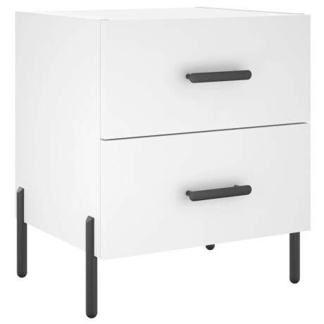 vidaXL Nachtkastje 40x35x47,5 cm bewerkt hout wit afbeelding2 - 1