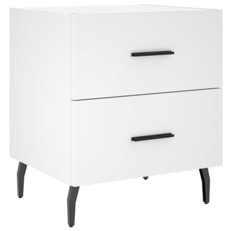 vidaXL Nachtkastje 40x35x47,5 cm bewerkt hout wit afbeelding2 - 1