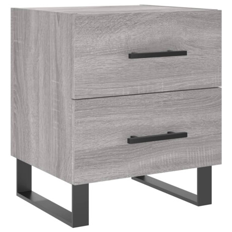 vidaXL Nachtkastje 40x35x47,5 cm bewerkt hout grijs sonoma eikenkleur afbeelding2 - 1