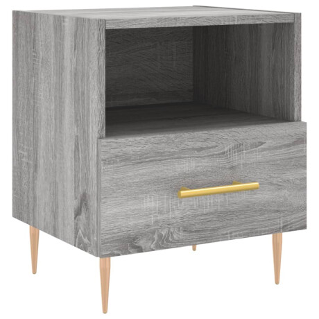 vidaXL Nachtkastje 40x35x47,5 cm bewerkt hout grijs sonoma eikenkleur afbeelding2 - 1