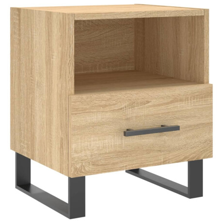 vidaXL Nachtkastje 40x35x47,5 cm bewerkt hout sonoma eikenkleurig afbeelding2 - 1