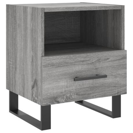 vidaXL Nachtkastje 40x35x47,5 cm bewerkt hout grijs sonoma eikenkleur afbeelding2 - 1