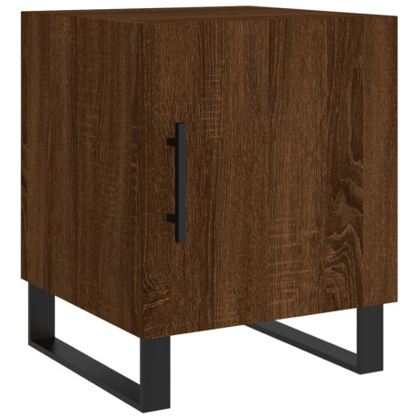 vidaXL Nachtkastje 40x40x50 cm bewerkt hout bruin eikenkleur afbeelding2 - 1