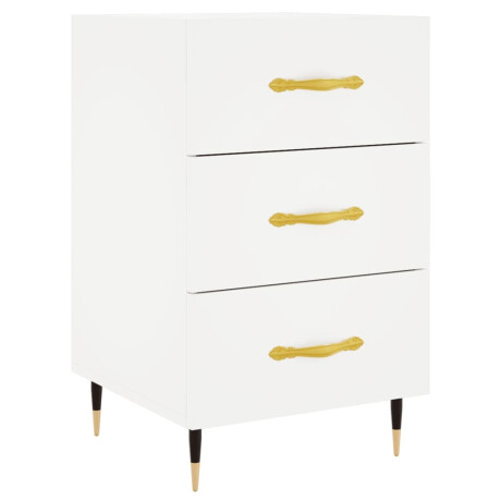 vidaXL Nachtkastje 40x40x66 cm bewerkt hout wit afbeelding2 - 1