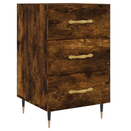 vidaXL Nachtkastje 40x40x66 cm bewerkt hout gerookt eikenkleurig afbeelding2 - 1