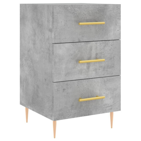vidaXL Nachtkastje 40x40x66 cm bewerkt hout betongrijs afbeelding2 - 1