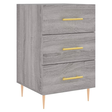 vidaXL Nachtkastje 40x40x66 cm bewerkt hout grijs sonoma eikenkleurig afbeelding2 - 1