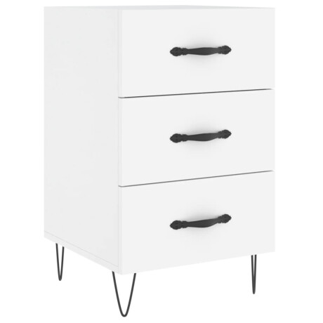 vidaXL Nachtkastje 40x40x66 cm bewerkt hout wit afbeelding2 - 1