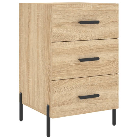 vidaXL Nachtkastje 40x40x66 cm bewerkt hout sonoma eikenkleurig afbeelding2 - 1
