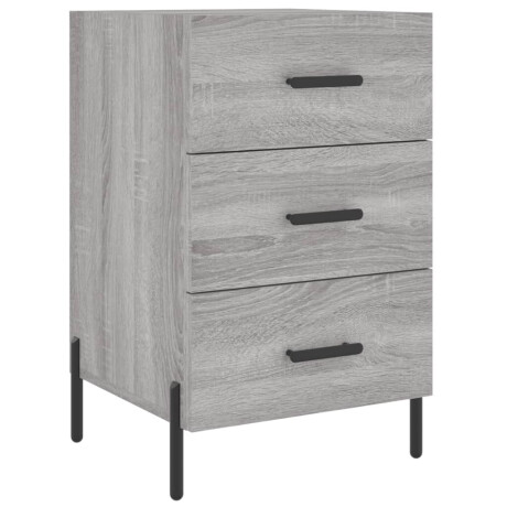 vidaXL Nachtkastje 40x40x66 cm bewerkt hout grijs sonoma eikenkleurig afbeelding2 - 1