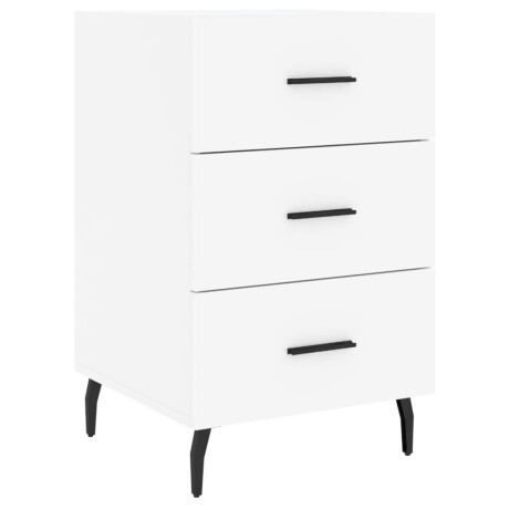 vidaXL Nachtkastje 40x40x66 cm bewerkt hout wit afbeelding2 - 1