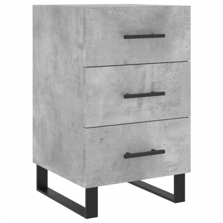 vidaXL Nachtkastje 40x40x66 cm bewerkt hout betongrijs afbeelding2 - 1
