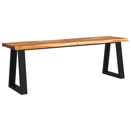 vidaXL Bankje met natuurlijke rand 140 cm massief acaciahout afbeelding2 - 1