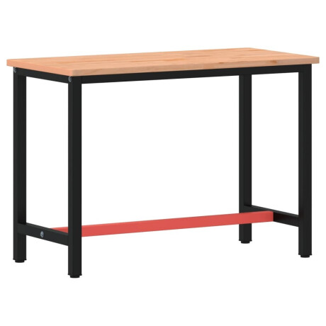 vidaXL Werkbank 115x55x81,5 cm massief beukenhout en metaal afbeelding2 - 1