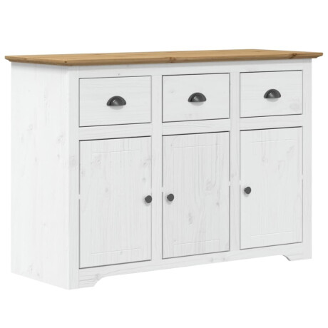 vidaXL Dressoir BODO 115,5x44x80 cm massief grenenhout wit en bruin afbeelding2 - 1