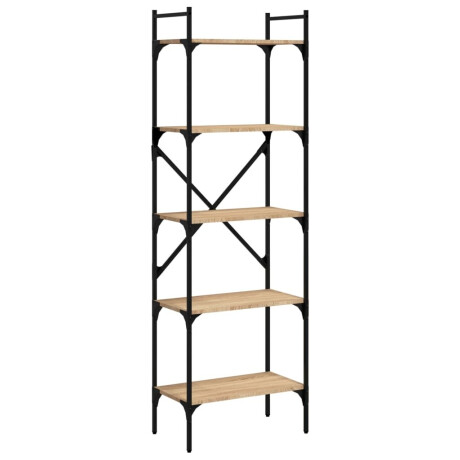 vidaXL Boekenkast 5-laags 56x31,5x174 cm bewerkt hout sonoma eiken afbeelding2 - 1