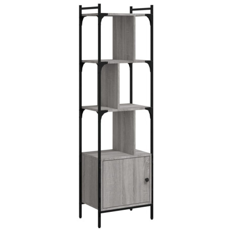 vidaXL Boekenkast met deur 44,5x30x154,5 cm hout grijs sonoma eiken afbeelding2 - 1