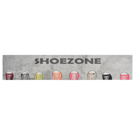 vidaXL Keukenmat wasbaar shoezone-print 60x300 cm fluweel afbeelding2 - 1