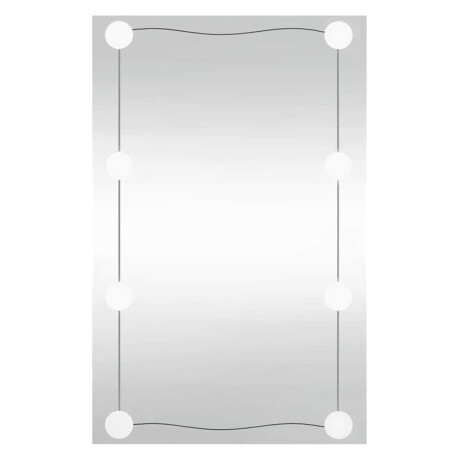 vidaXL Wandspiegel met LED's rechthoekig 50x80 cm glas afbeelding2 - 1