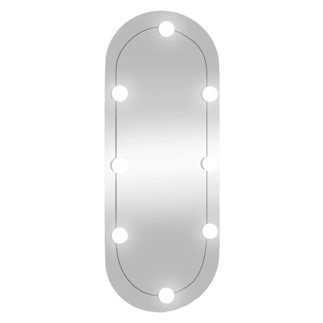 vidaXL Wandspiegel met LED's ovaal 30x70 cm glas afbeelding2 - 1