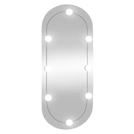 vidaXL Wandspiegel met LED's ovaal 35x80 cm glas afbeelding2 - 1