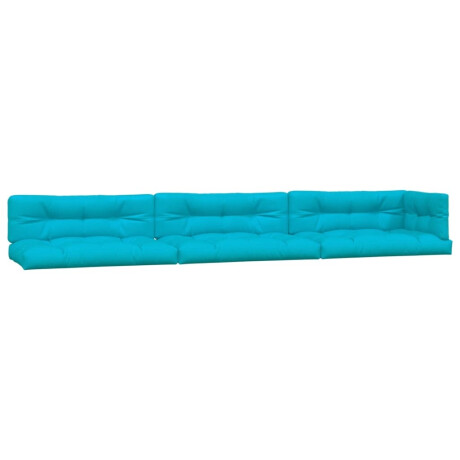 vidaXL Palletkussens 7 st stof turquoise afbeelding2 - 1