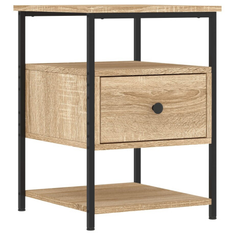 vidaXL Nachtkastje 40x42x56 cm bewerkt hout sonoma eikenkleurig afbeelding2 - 1