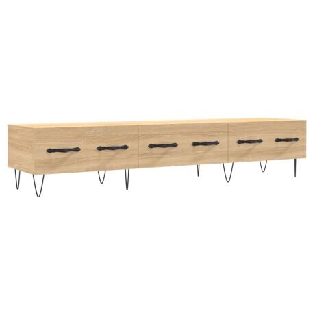 vidaXL Tv-meubel 150x36x30 cm bewerkt hout sonoma eikenkleurig afbeelding2 - 1