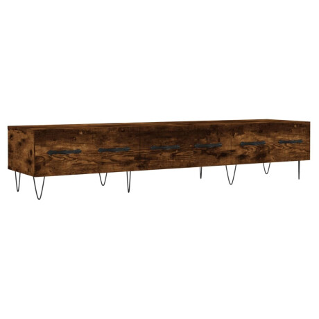 vidaXL Tv-meubel 150x36x30 cm bewerkt hout gerookt eikenkleurig afbeelding2 - 1