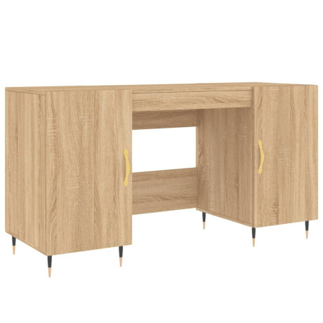 vidaXL Bureau 140x50x75 cm bewerkt hout sonoma eikenkleurig afbeelding2 - 1