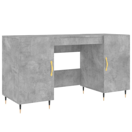 vidaXL Bureau 140x50x75 cm bewerkt hout betongrijs afbeelding2 - 1