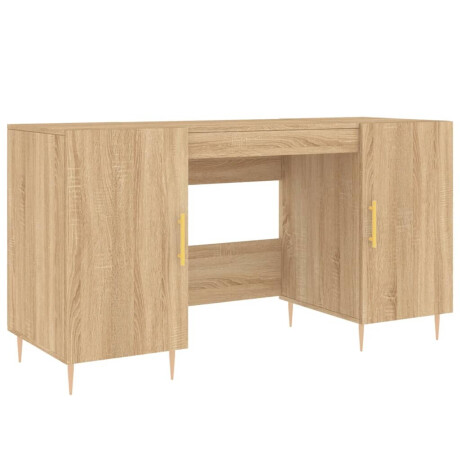 vidaXL Bureau 140x50x75 cm bewerkt hout sonoma eikenkleurig afbeelding2 - 1