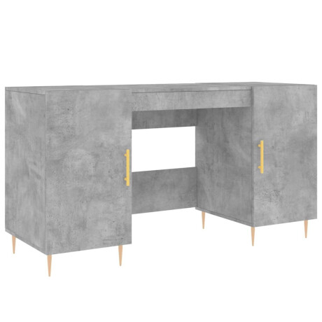 vidaXL Bureau 140x50x75 cm bewerkt hout betongrijs afbeelding2 - 1