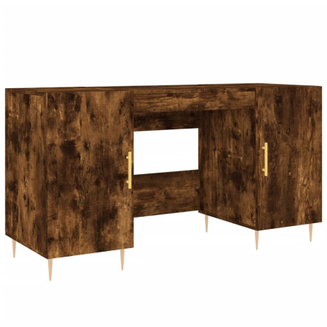 vidaXL Bureau 140x50x75 cm bewerkt hout gerookt eikenkleurig afbeelding2 - 1