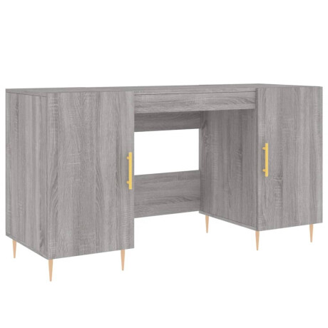 vidaXL Bureau 140x50x75 cm bewerkt hout grijs sonoma eikenkleurig afbeelding2 - 1