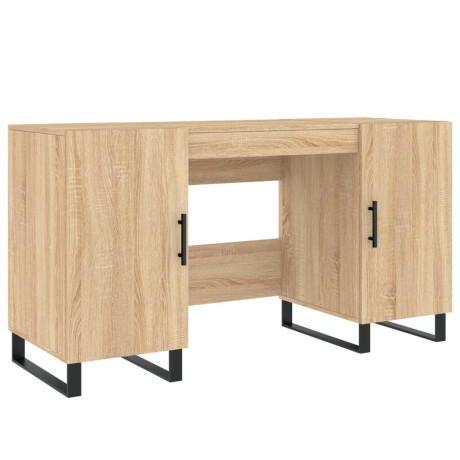 vidaXL Bureau 140x50x75 cm bewerkt hout sonoma eikenkleurig afbeelding2 - 1