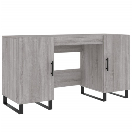 vidaXL Bureau 140x50x75 cm bewerkt hout grijs sonoma eikenkleurig afbeelding2 - 1
