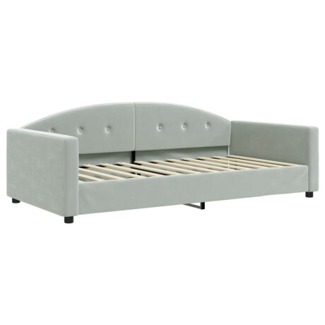 vidaXL Slaapbank 100x200 cm fluweel lichtgrijs afbeelding2 - 1