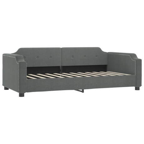 vidaXL Slaapbank 90x200 cm stof donkergrijs afbeelding2 - 1