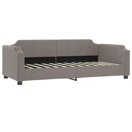 vidaXL Slaapbank 100x200 cm stof taupe afbeelding2 - 1