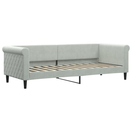 vidaXL Slaapbank 80x200 cm fluweel lichtgrijs afbeelding2 - 1