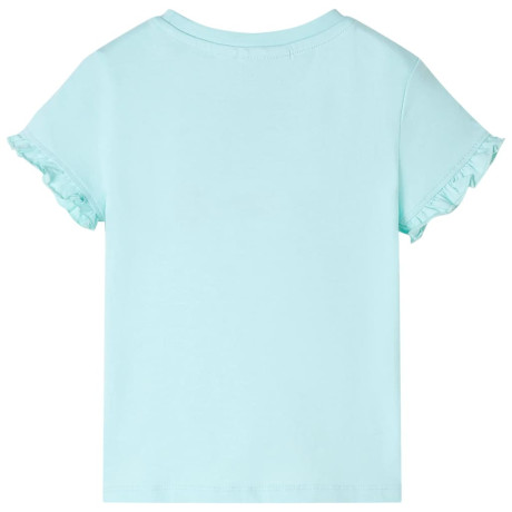 vidaXL Kindershirt met korte mouwen 116 lichtzeeblauw afbeelding2 - 1