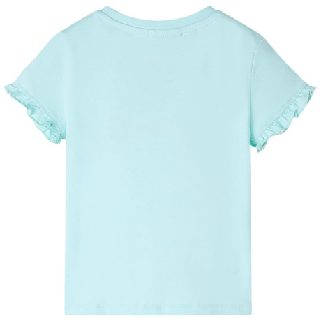 vidaXL Kindershirt met korte mouwen 128 lichtzeeblauw afbeelding2 - 1