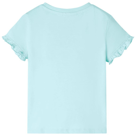vidaXL Kindershirt met korte mouwen 140 lichtzeeblauw afbeelding2 - 1